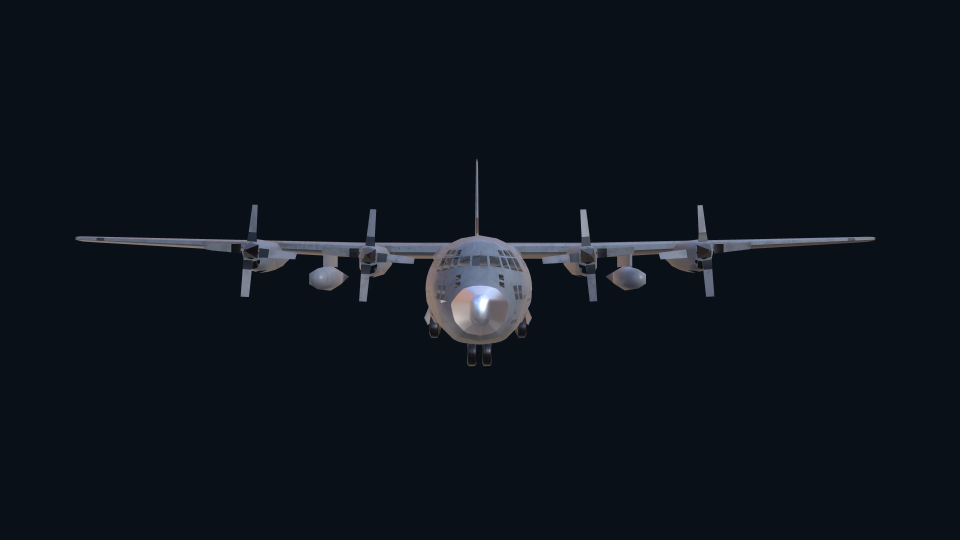 Asset - Army - Aircraft C 130 Low-poly 3D model_18