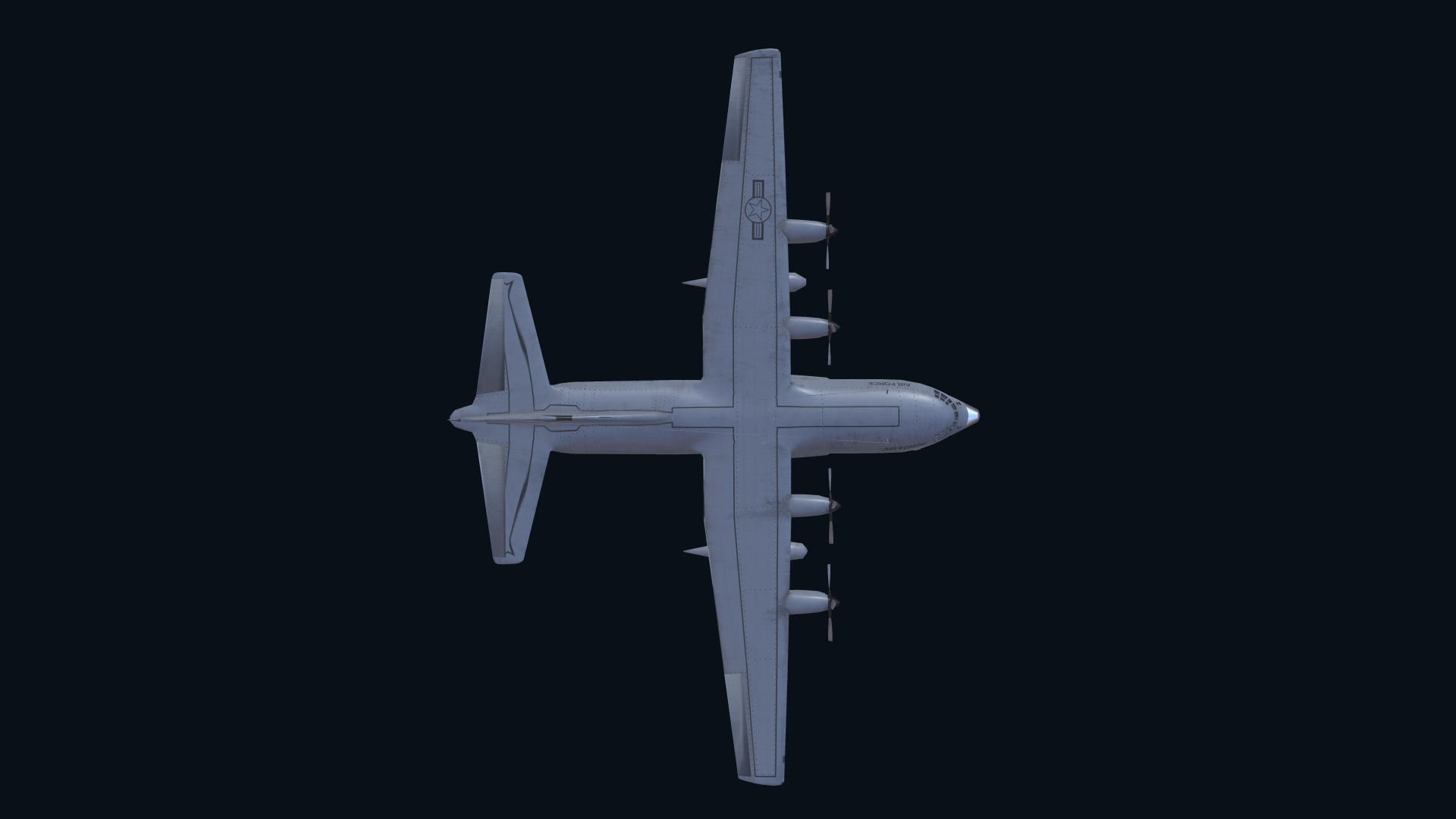 Asset - Army - Aircraft C 130 Low-poly 3D model_12
