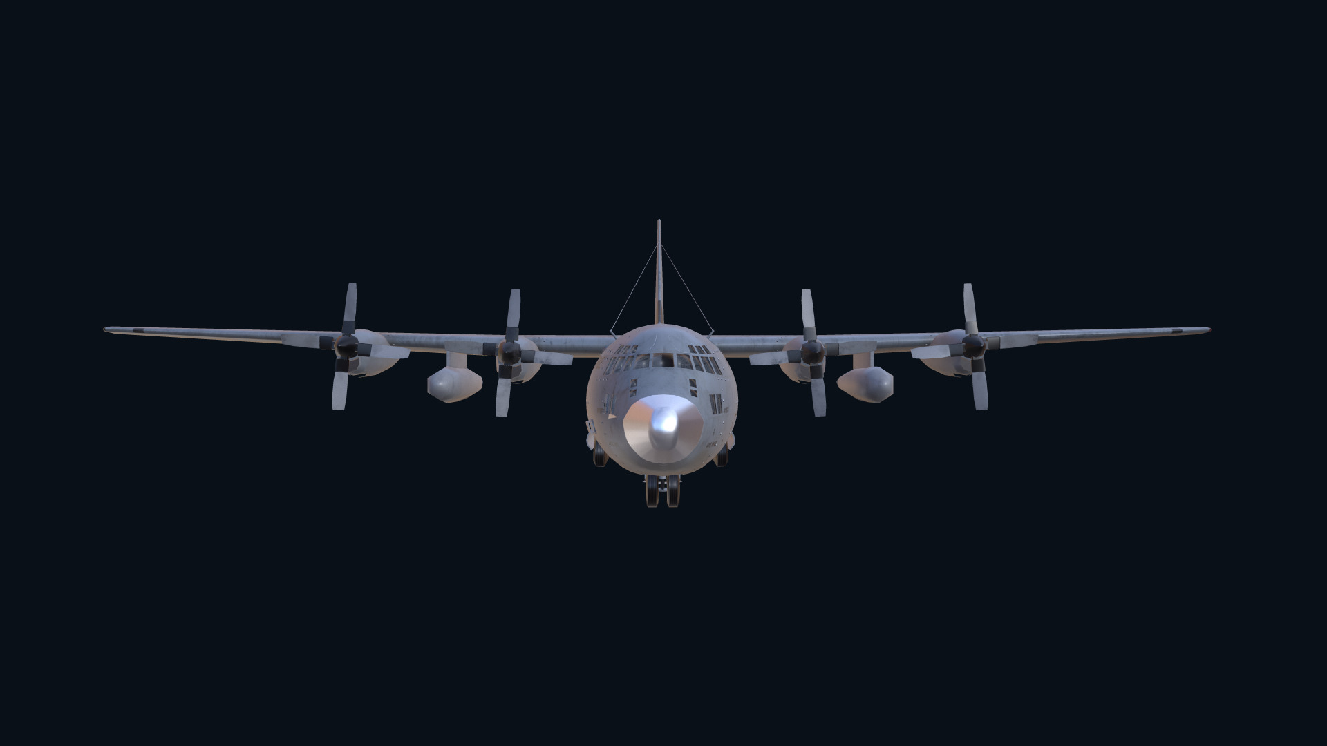 Asset - Army - Aircraft C 130 Low-poly 3D model_10