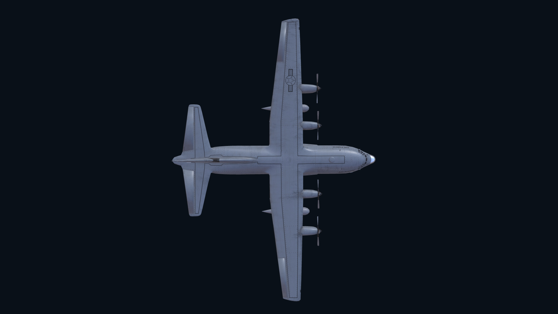 Asset - Army - Aircraft C 130 Low-poly 3D model_4