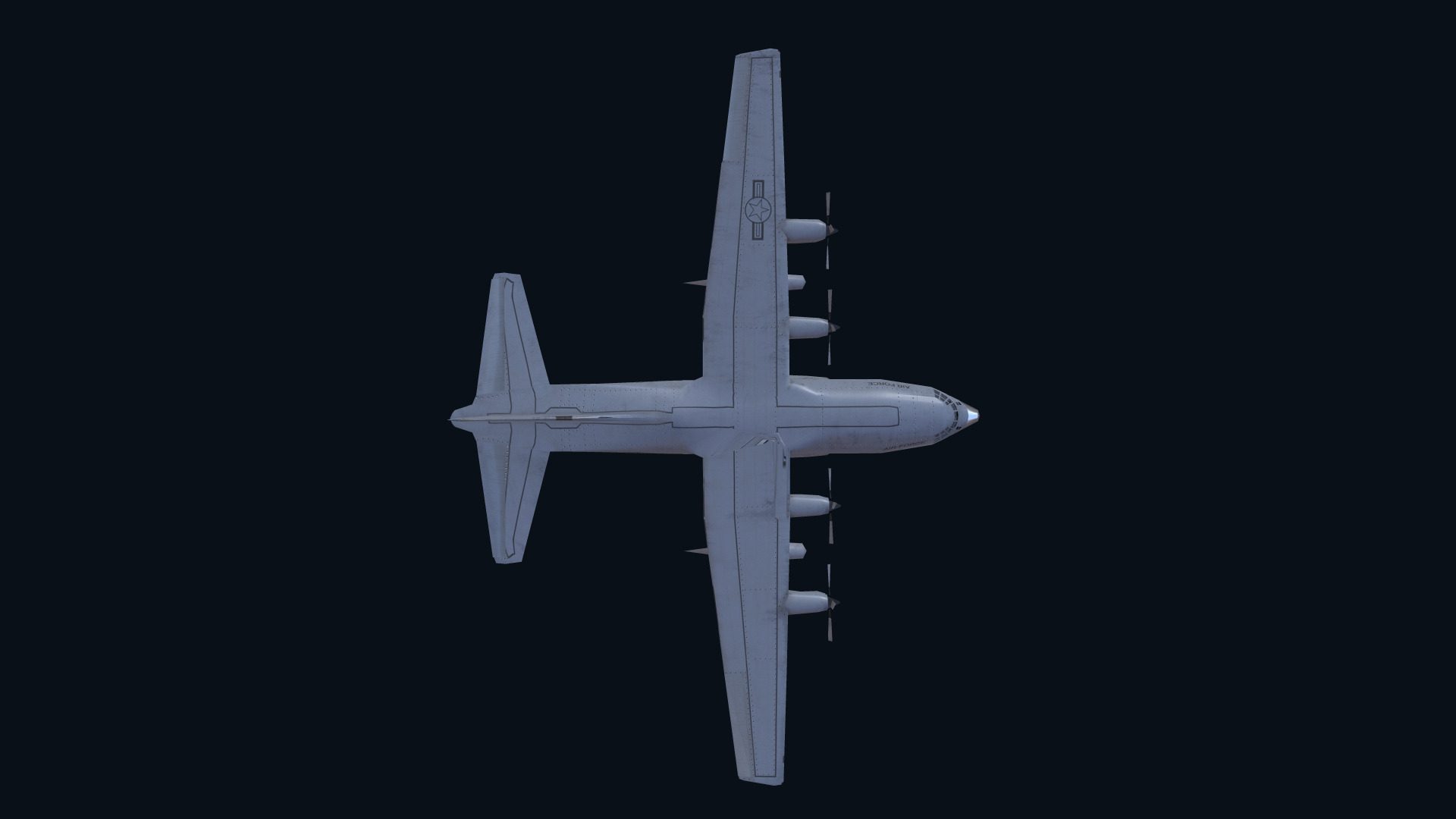 Asset - Army - Aircraft C 130 Low-poly 3D model_20