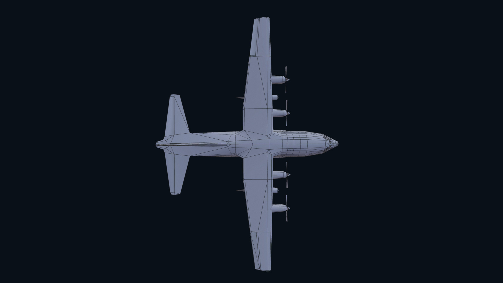 Asset - Army - Aircraft C 130 Low-poly 3D model_24