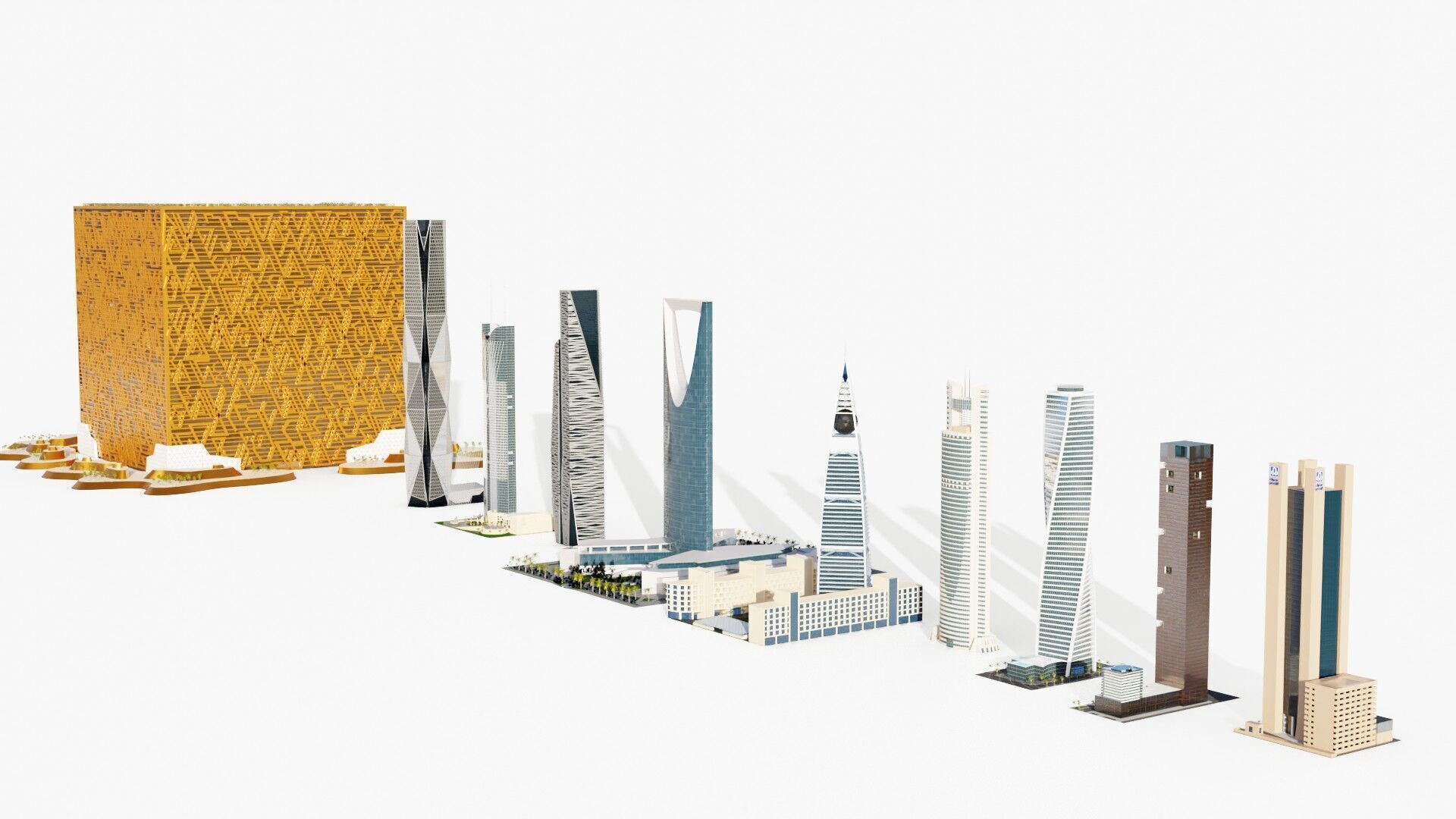 Riyadh tallest buildings 3D model_14