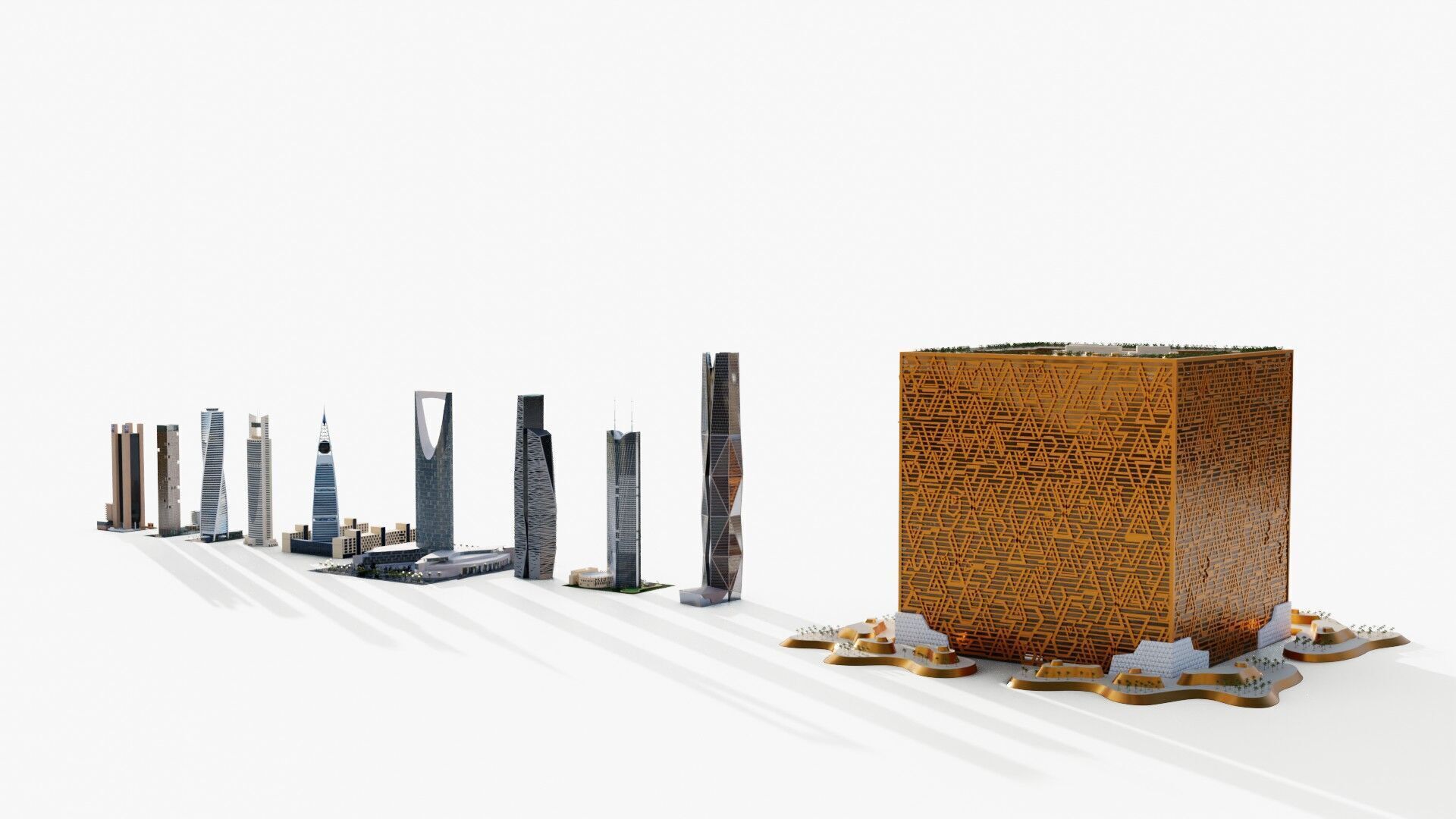 Riyadh tallest buildings 3D model_13