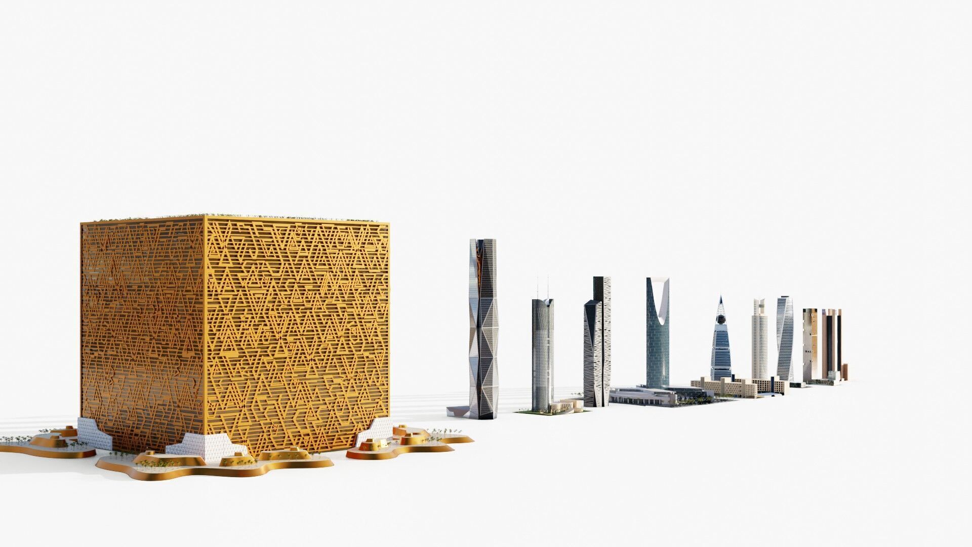 Riyadh tallest buildings 3D model_12