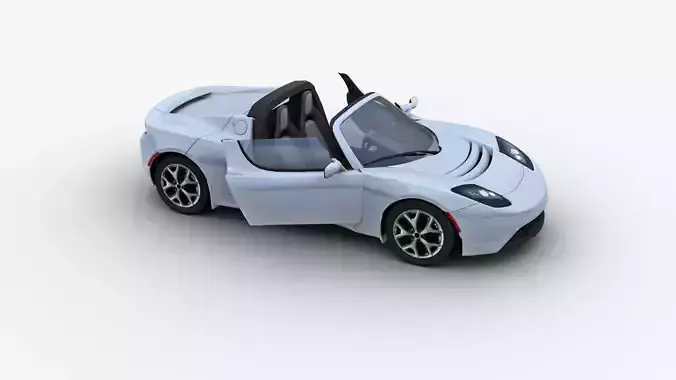 Tesla Roadster 2010 Low-poly 3D model