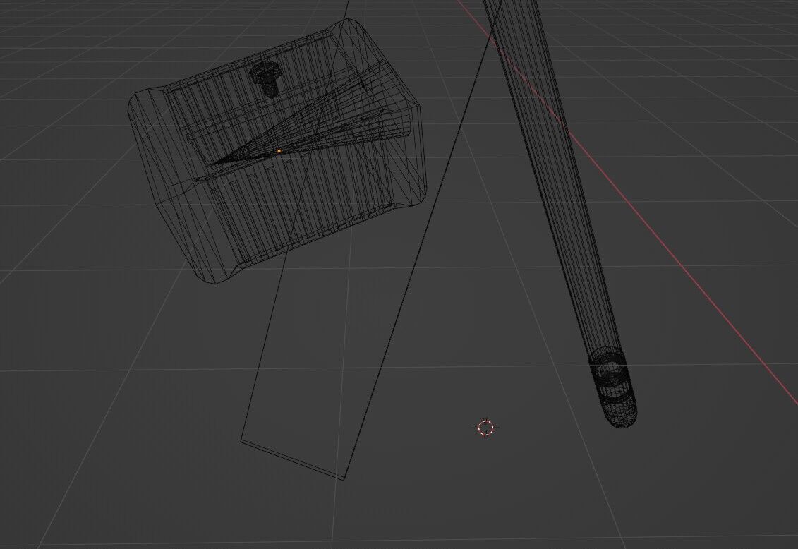 Simple pencil and sharpener 3D model_2