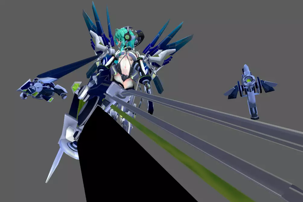 Machine Armor anime Gun and Knife Form Low-poly 3D model