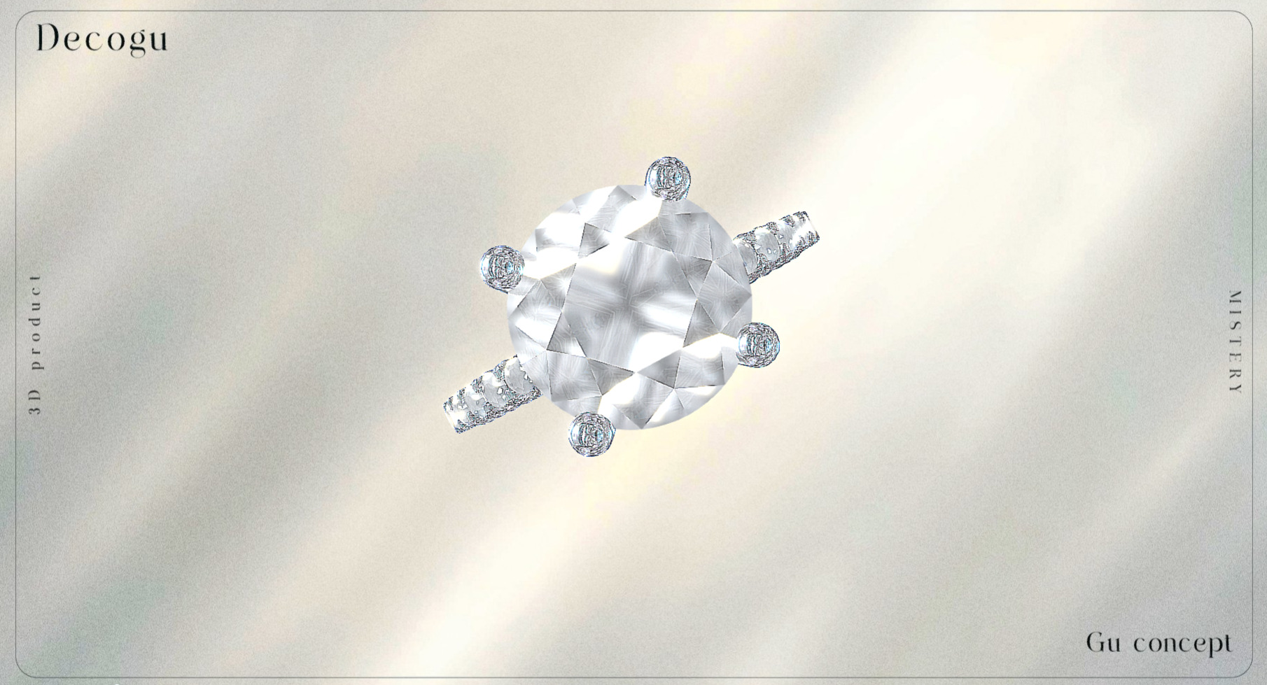 Eternal Radiance Solitaire Ring Low-poly 3D model_1