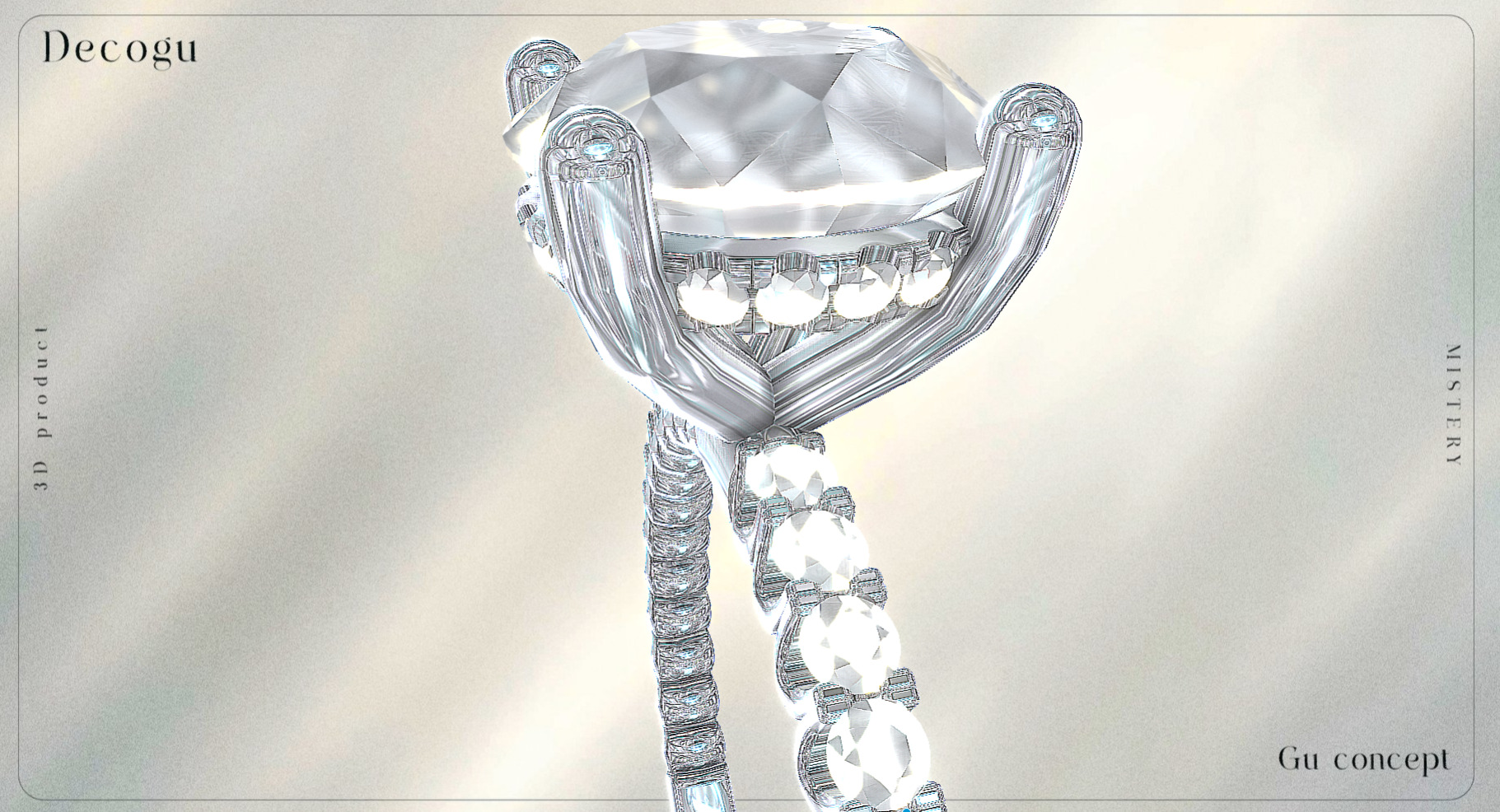 Eternal Radiance Solitaire Ring Low-poly 3D model_2