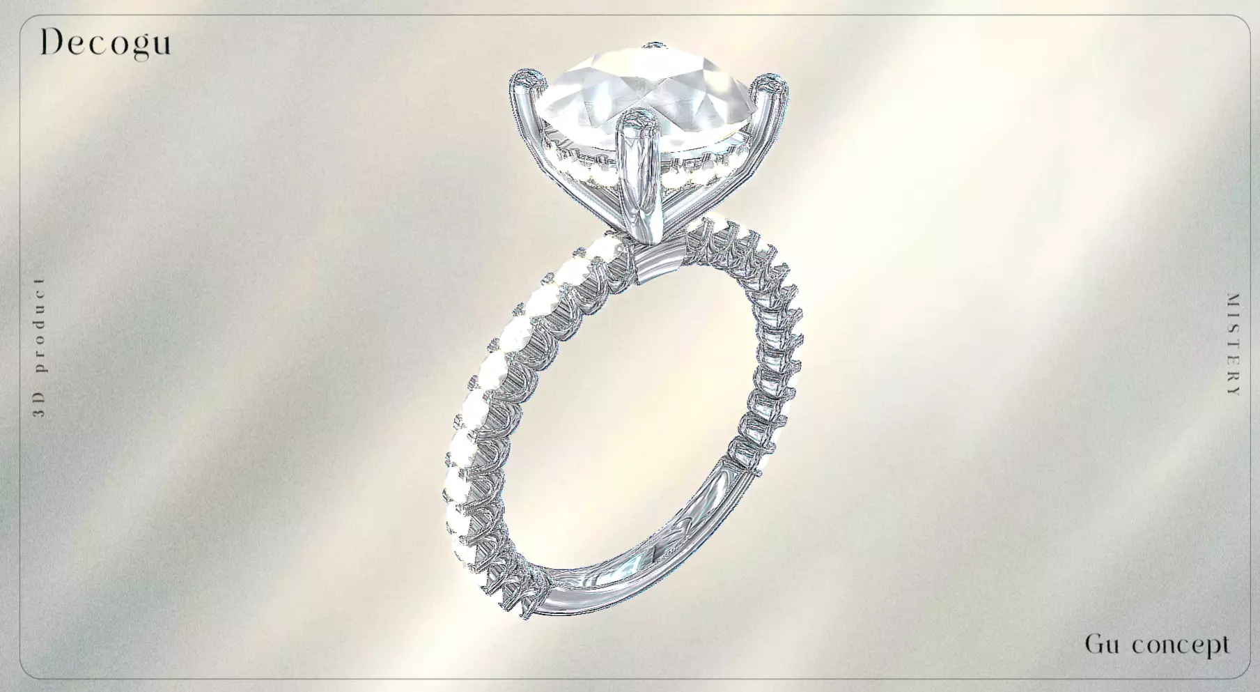 Eternal Radiance Solitaire Ring Low-poly 3D model_0