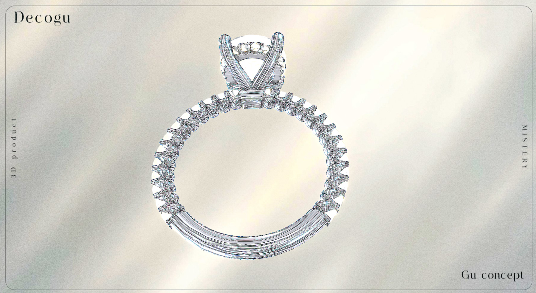 Eternal Radiance Solitaire Ring Low-poly 3D model_3