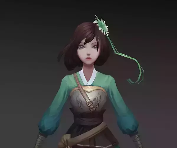 The little girls skirt is lively