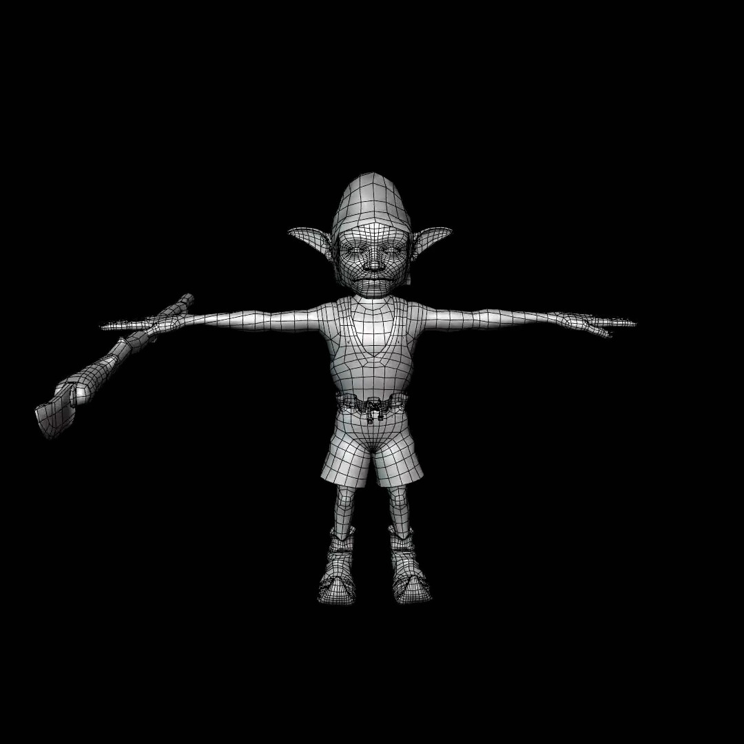 Goblin Version 1 Low-poly 3D model_2