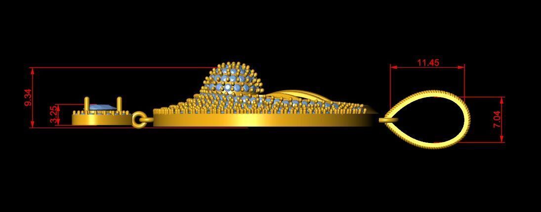 Pendant Necklace 3D print model_8