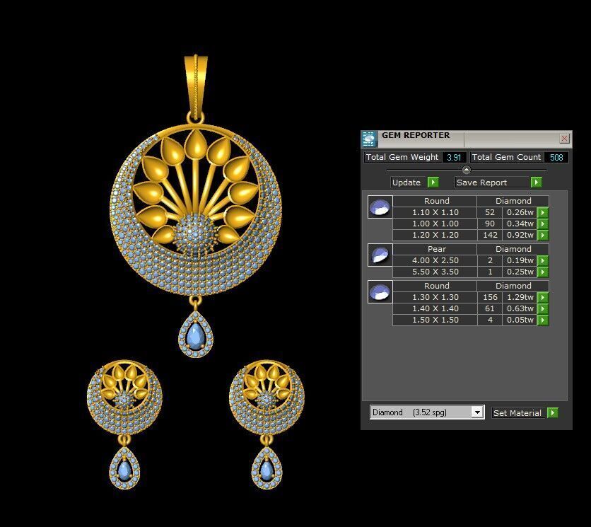 Pendant Necklace 3D print model_9