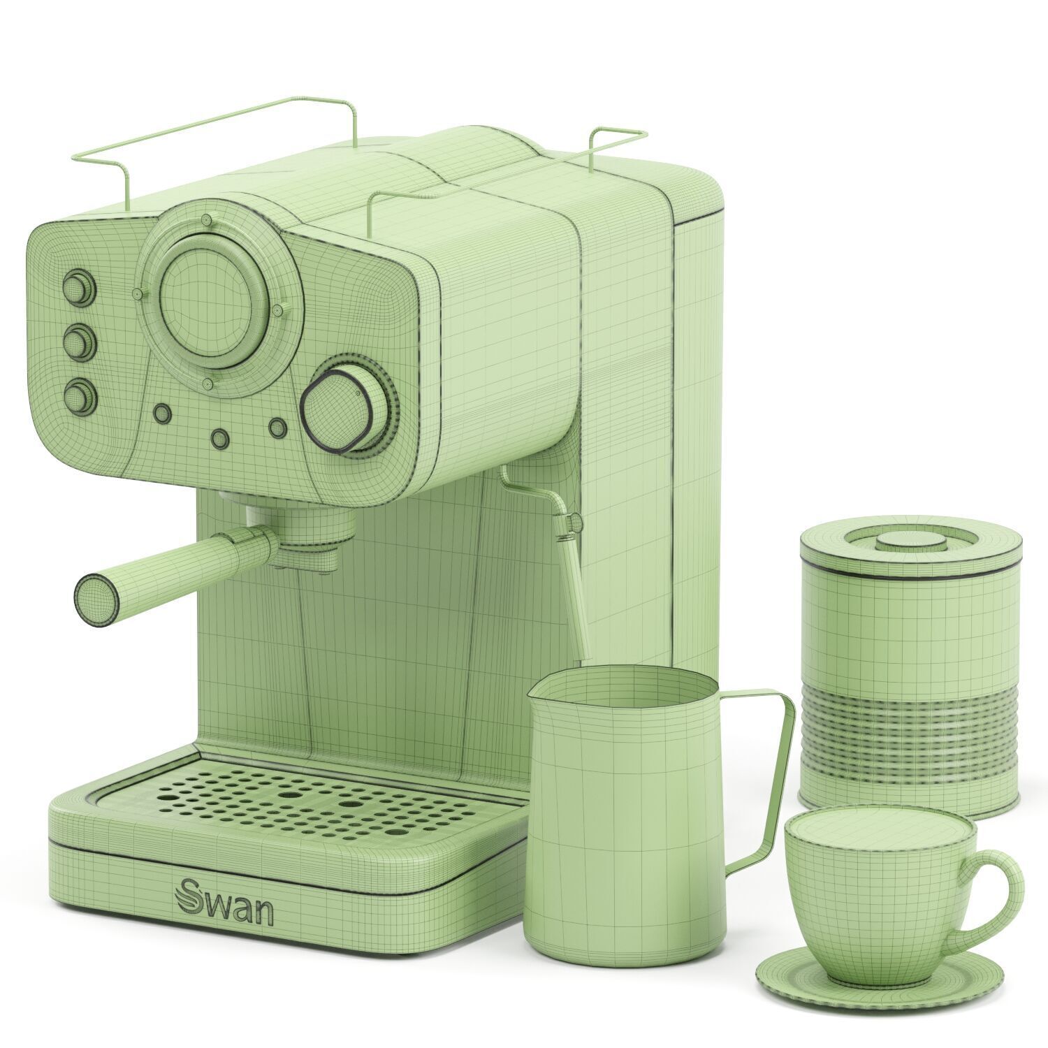 SWAN espresso coffee machine 3D model_8