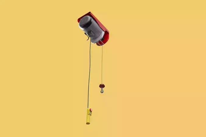 STANDARD ELECTRIC POWER MOTOR WIRE ROPE HOIST CRANE GANTRY HOOK 3D model