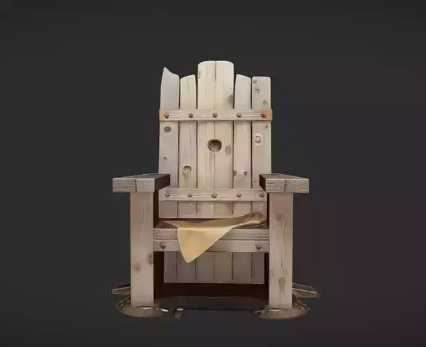 Wooden throne with cloth