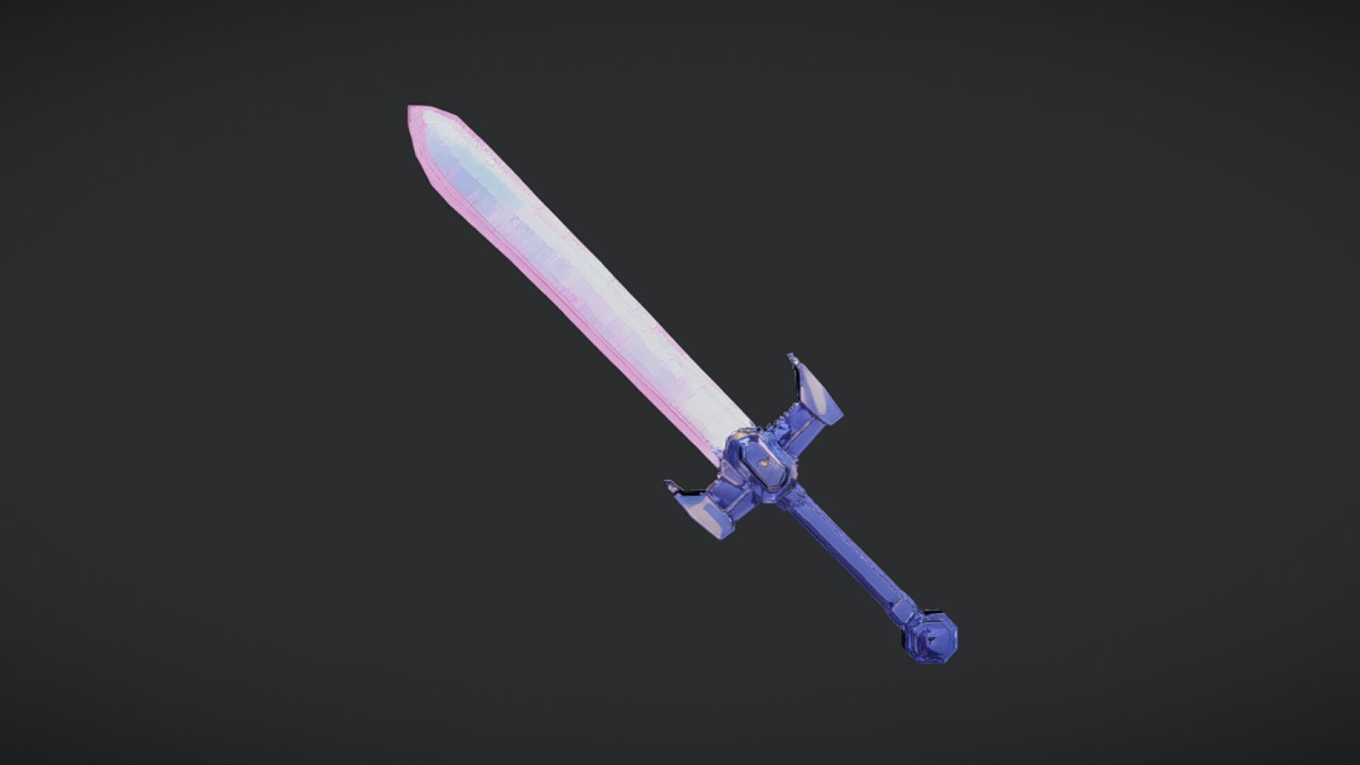 Pixel art sword 3D model_3