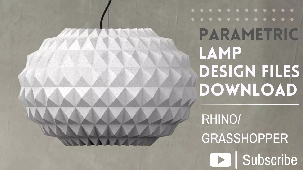 Weaverbird Parametric Lamp Design Grasshopper Rhino Files 3D model