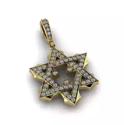 Star of David pendant N012940 3D print model