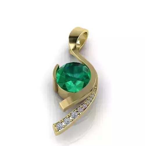 Pendant with one stone N012987