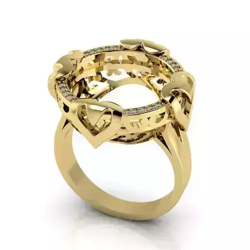 Ring with hearts N012981