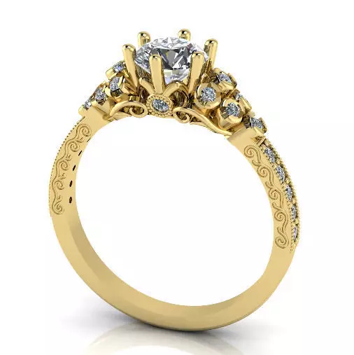 Ring with patterns N012980 3D print model_0