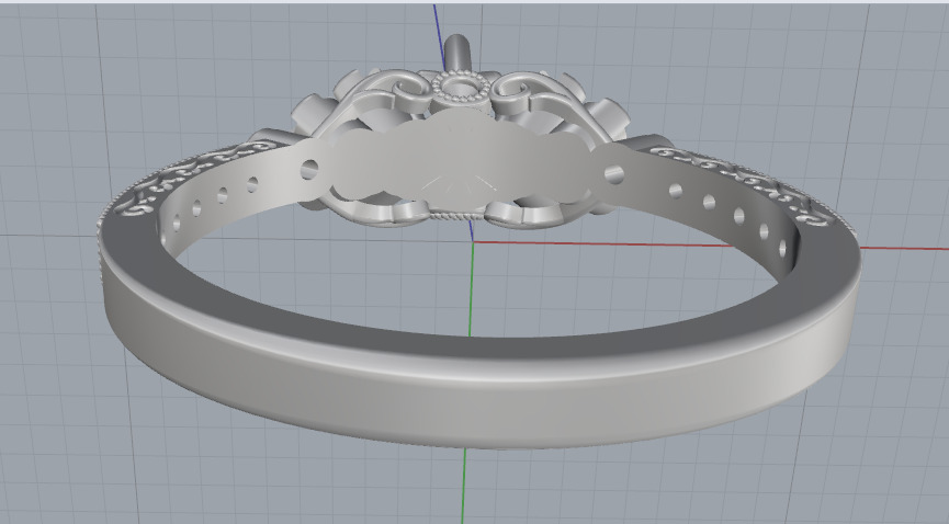 Ring with patterns N012980 3D print model_4