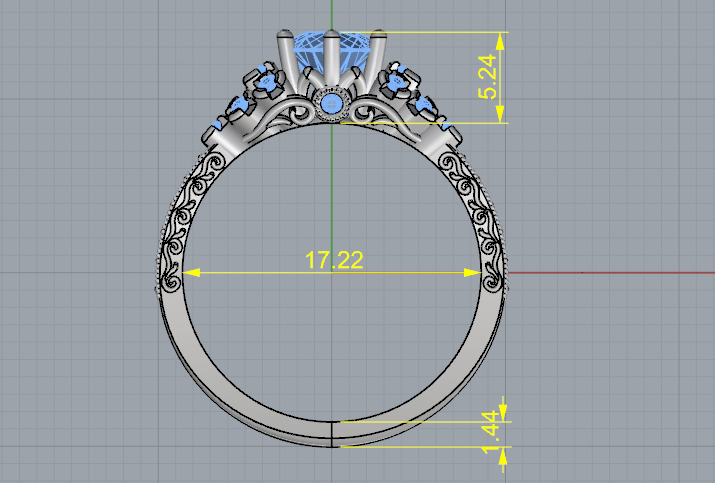 Ring with patterns N012980 3D print model_6