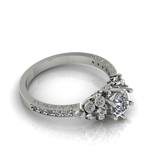 Ring with patterns N012980 3D print model_1