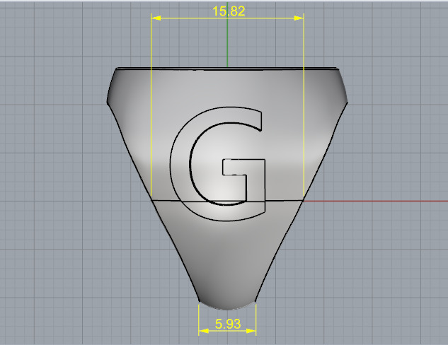 Mens Ring with the letters G X N012977 3D print model_8