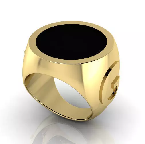 Mens Ring with the letters G X N012977 3D print model_0