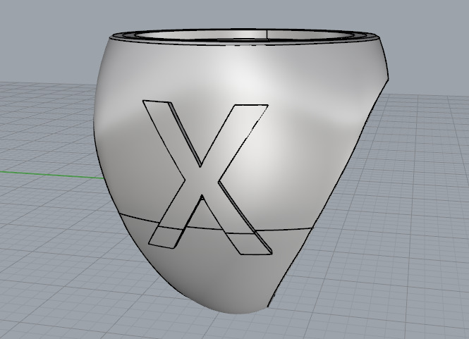 Mens Ring with the letters G X N012977 3D print model_4