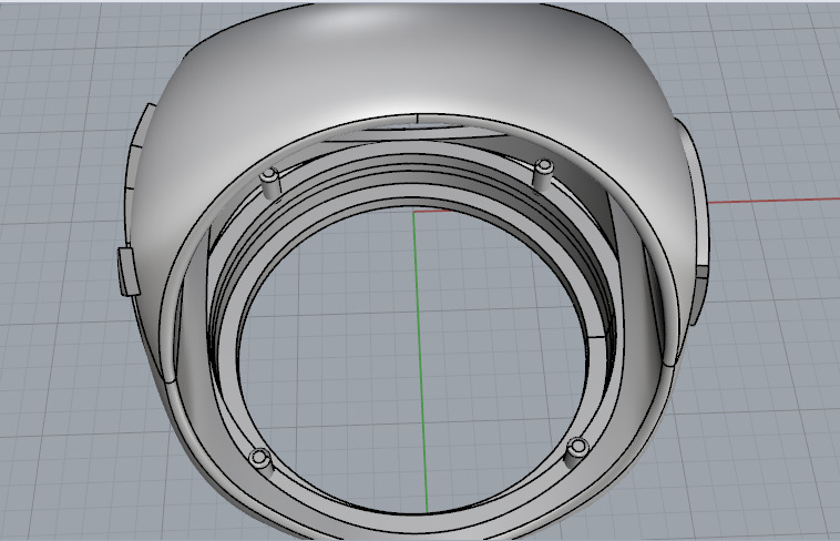 Mens Ring with the letters G X N012977 3D print model_5