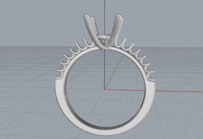 Soliter ring N012975 3D print model_3