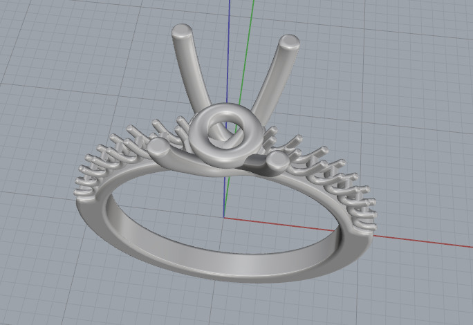 Soliter ring N012975 3D print model_2