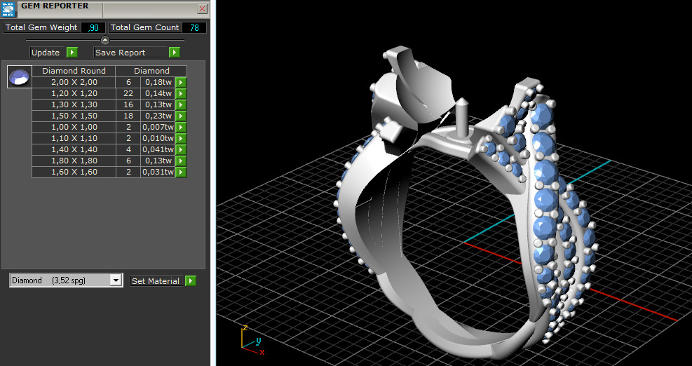 Pearl ring N012972 3D print model_10