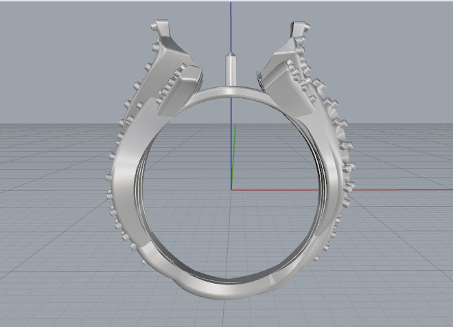 Pearl ring N012972 3D print model_3