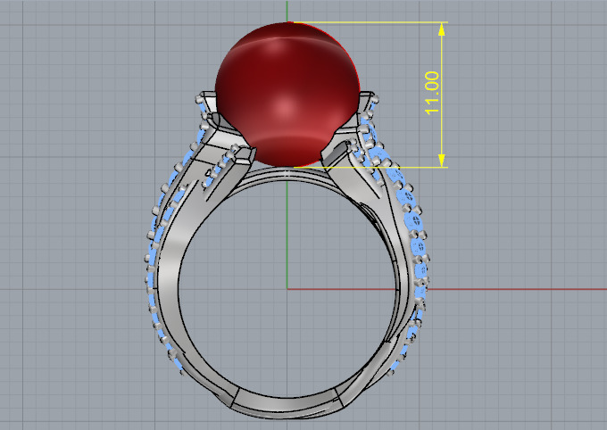 Pearl ring N012972 3D print model_8
