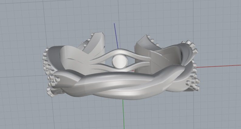 Pearl ring N012972 3D print model_5