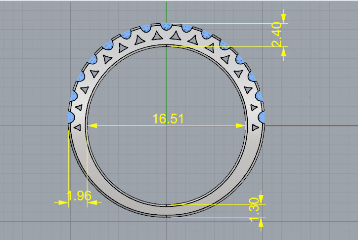 Wedding ring N012969 3D print model_5