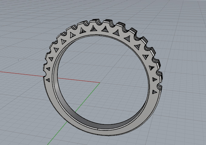 Wedding ring N012969 3D print model_2