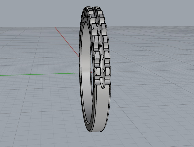 Wedding ring N012969 3D print model_3