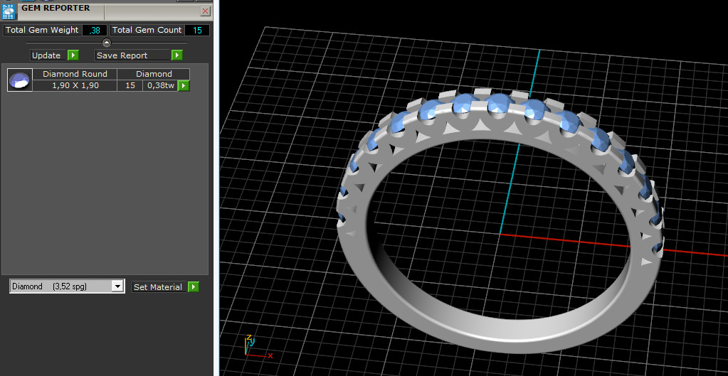 Wedding ring N012969 3D print model_8