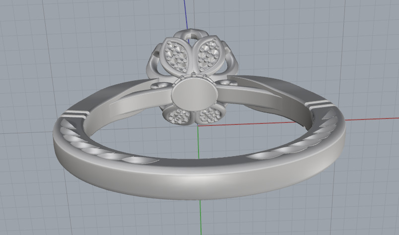 Soliter ring N012968 3D print model_4
