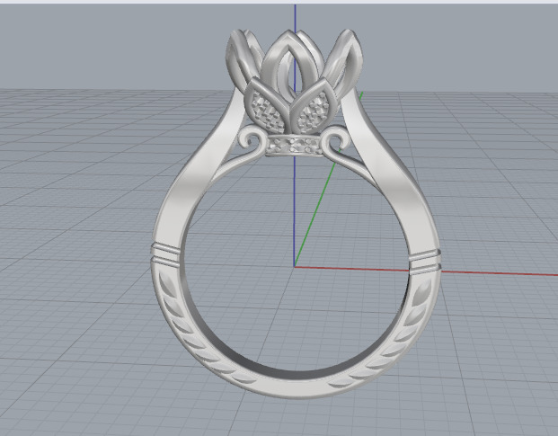 Soliter ring N012968 3D print model_2