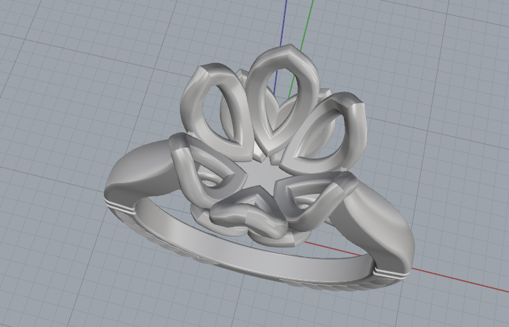 Soliter ring N012968 3D print model_5