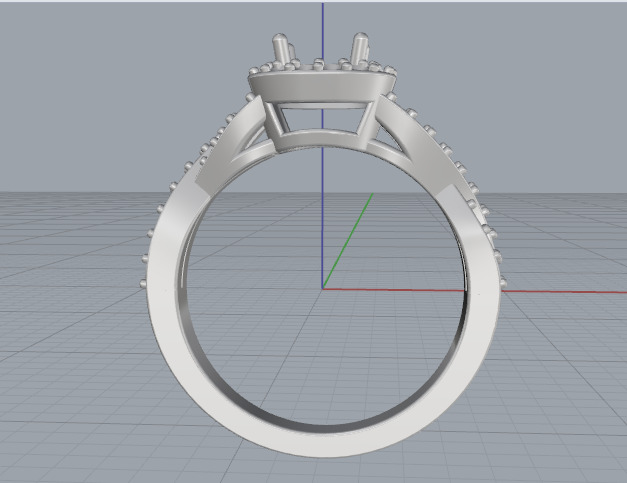 Ring N012966 3D print model_4